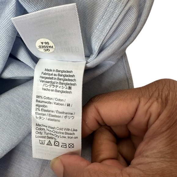 J. Crew Factory Boys Long Sleeve Thompson Blue Button Down Shirt Size 10 NWOT - Picture 4 of 8